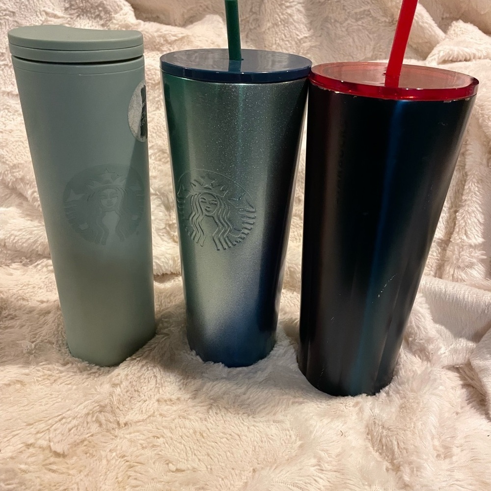 Set of Starbucks coffee cups